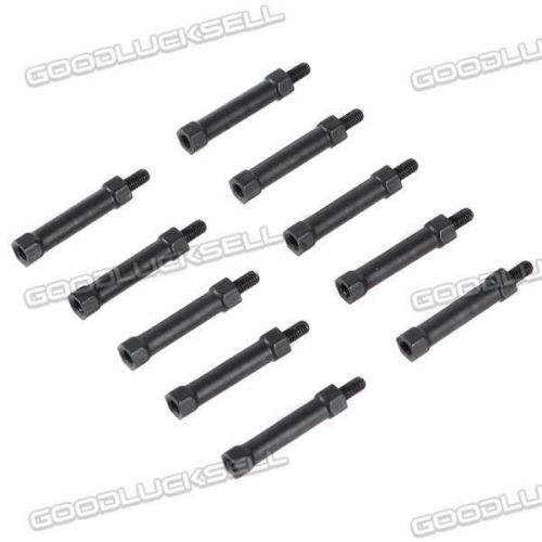 M3 25+6 Female to Male Aluminium Hex Pillar Spacer Black for Quadcopter 30pcs