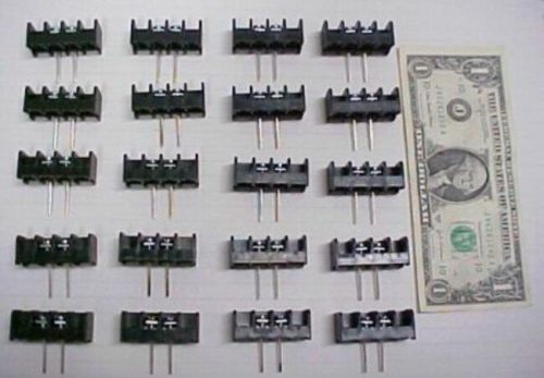 20 Thomas &amp; Betts Terminal Blocks PCB Solder Mount 300V 25 Amp Screw Terminal