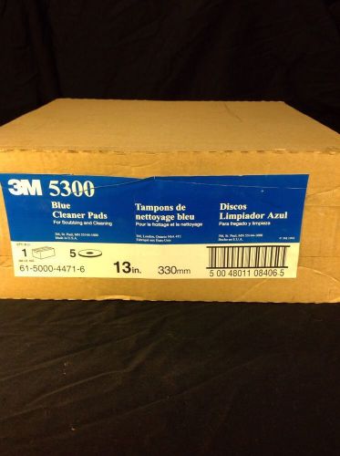 1cs/5ct 13&#034; Blue Scrubber Cleaner Pads - 3M 5300 - For 175-600RM Machines