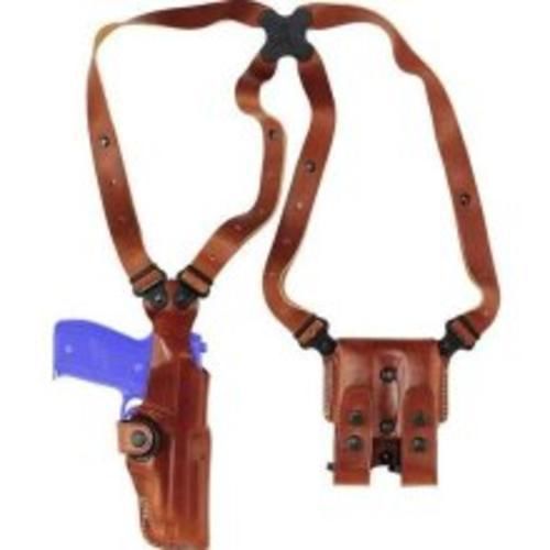 Galco Vertical Shoulder Holster Ambidex Tan 4.49&#034; For Glock 17 19 VHS224