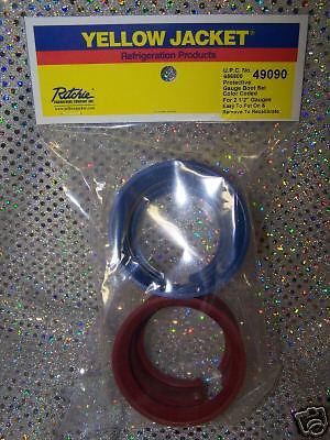 Yellow Jacket Gauge Protectors for 2-1/2Gauges Red/Blue