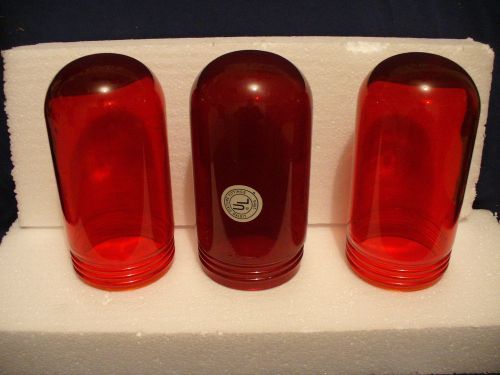 NOS KILLARK INDUSTRIAL GLASS GLOBES (3) RED VRG-100 100 WATT