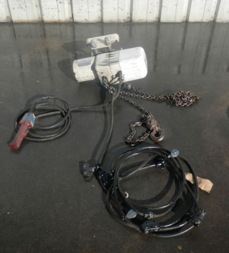 1 TON COFFING CHAIN OVERHEAD HOIST w REMOTE