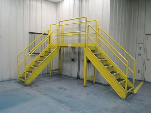 Two stair crossover platform size 7&#039; x 2&#039; ht 58&#034; overall ht 99&#034; for sale