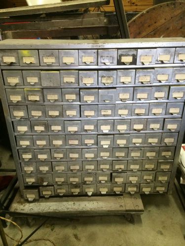 Vintage industrial chest parts cabinet 100 drwaers for sale