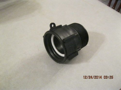 275 330 gallon ibc tote tank drain adapter 2&#034; coarse thread  2&#034; npt pipe thread for sale