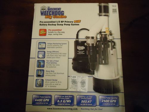 Glentronics BW4000 Basement Watchdog BIG COMBO Primary Back Up Sump Pump System