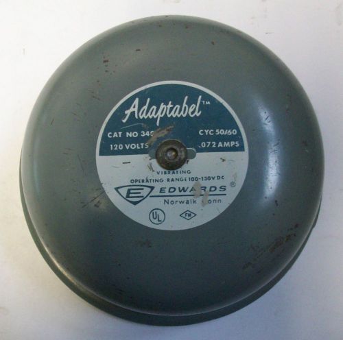 Edwards Signaling Adaptable 120VDC Vibrating Bell 6&#034; 340 USG