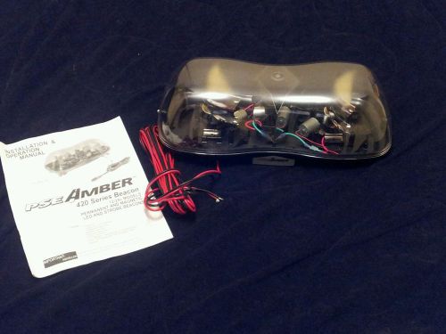 Code 3 / pse model 420 permanent mount dual mini halogen lightbar / beacon. for sale