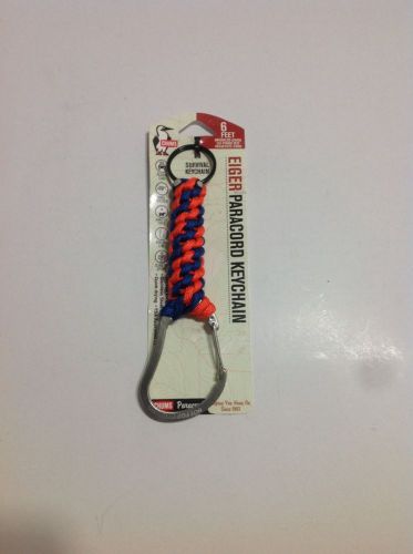 Chums Paracord Keychains Eiger Carabiner Keychain Orange &amp; Royal Blue 90207 g1/2