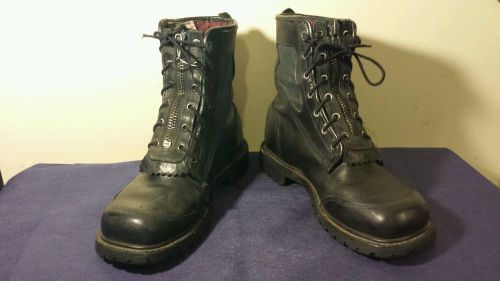 Men&#039;s warrington pro size 10 e black leather fire dept boots for sale