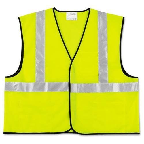 Crews, inc. vcl2slxl class 2 safety vest, fluorescent lime w/silver stripe, for sale