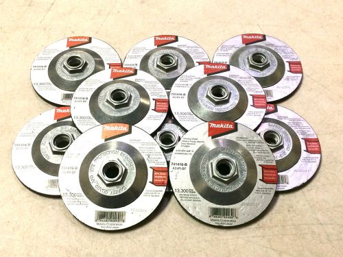 10 MAKITA 4-1/2&#034; GRINDING WHEELS METAL CUTTING WITH HUB MAKITA 741416-B-10