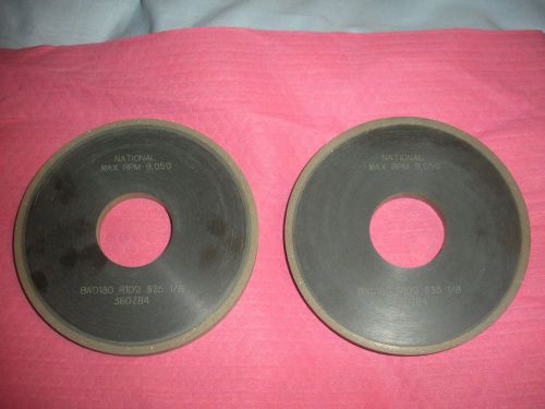 2-national diamond grinding wheels 8wd180r100b35 1/8