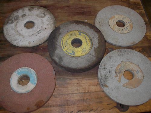 5 NORTON &amp; ITT ABRASIVE GRINDING WHEELS 7 X 1/4 X 1-1/4 HOLE PICTURE NOT CORRECT