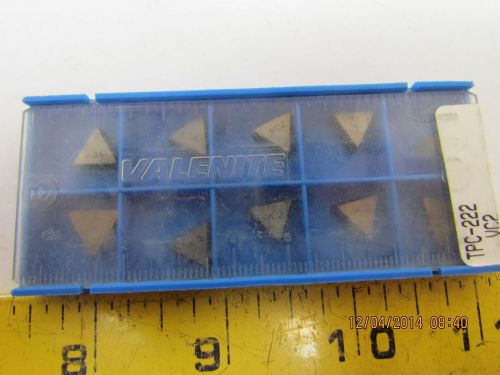 Valenite tpc-222 carbide insert grade vc2 box of 10pcs for sale