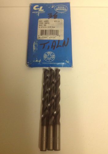 CHICAGO-LATROBE 3/8&#034; Jobber Length Drill Split point TiAIN -#44924 LOT OF 3