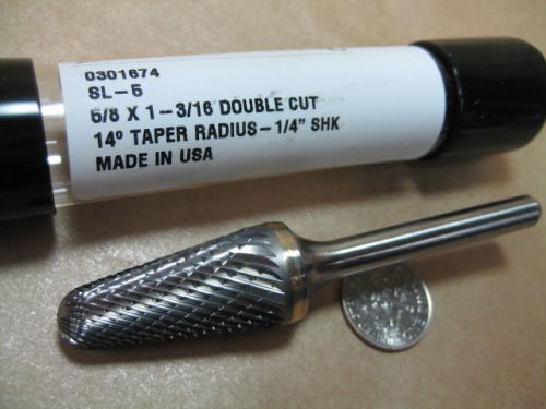 NEW BLACKSTONE 5/8&#034; TAPERED CARBIDE BUR COUNTERSINK DEBURRING BURR CUTTING TOOL