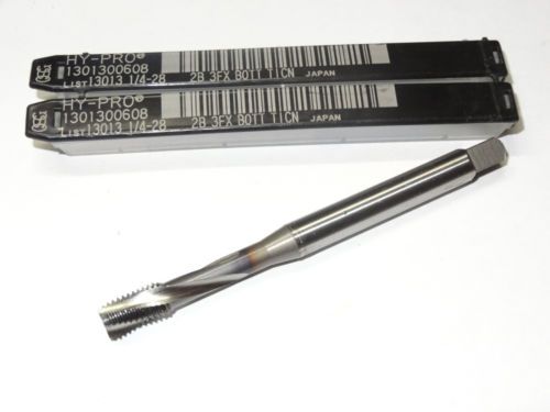 new OSG 1/4-28 UNF 2B 3FL Bottoming HSSE Spiral Point Flute Tap TiCN 1301300608