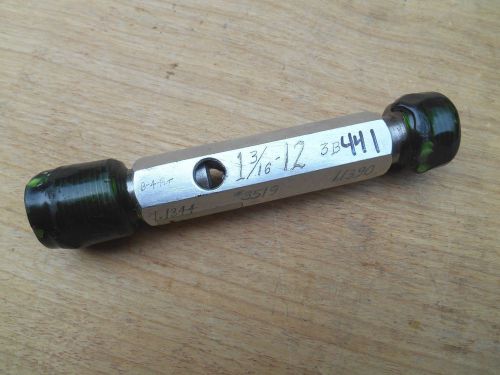 THREAD PLUG GAGE , 1 3/16 - 12 3B , BEFORE PLATE GO , NO GO