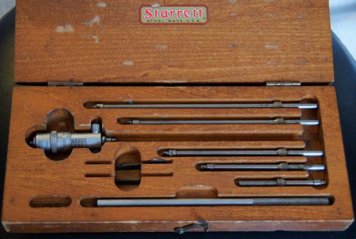 STARRETT INSIDE MICROMETER SET NO. 124 IN ORIGINAL BOX