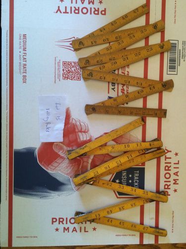 Lot 15 Machinist Wooden Folding Rules