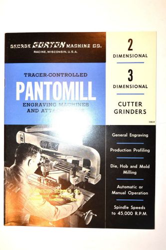 GORTON Pantograph  PANTOMILL ENGRAVING MACHINES &amp; ATTACHMENTS 1966 Catalog RR594