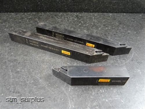 LOT OF 3 SANDVIK INDEXABLE TURNING &amp; GROOVING TOOL HOLDERS MODEL SVABR &amp; L