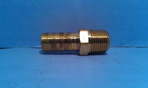 Brass 1/2 ID Hose Barb 3/8 NPT Fitting Coupler Air Fluid Fuel Gas Liquid Water