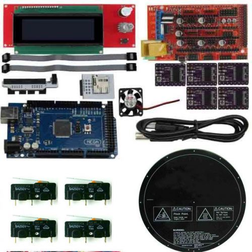 Delta 3D printer Kit RAMPS 1.4 for Arduino Mega 2560  Rostock heatbed drv8825