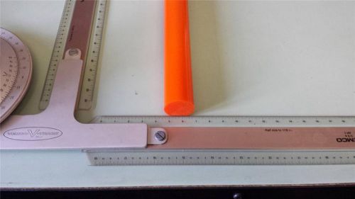 1/2&#034; ID x 1-1/2&#034; OD X 24&#034; LONG URETHANE / POLYURETHANE 80 A ORANGE TUBE P/N11026