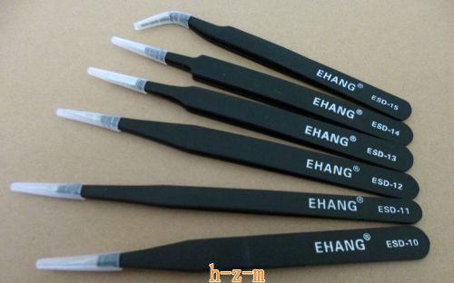 6pcs ESD Safe Anti-static Tweezers Set Maintenance Tools  Free Shipping