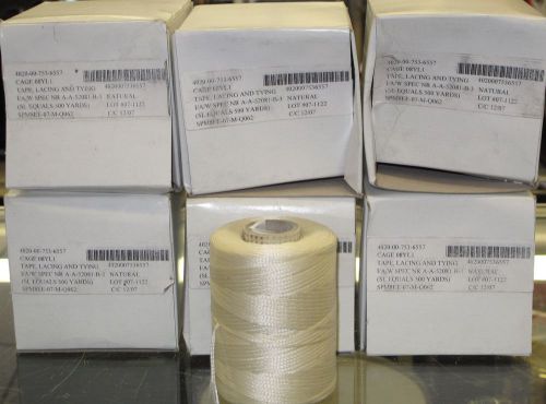 6 roll lot new military surplus 50lb wire harness tape lacing &amp; tying milt43435 for sale