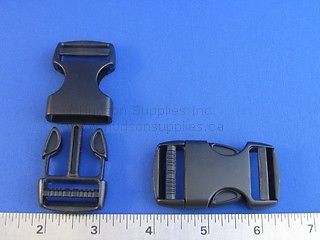 5 sets - 1&#034; Dual Adjustor Ladderloc Plastic Buckles