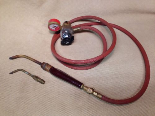 Linde prest-o-lite torch - torch, hose, regulator, and 2 tips for sale