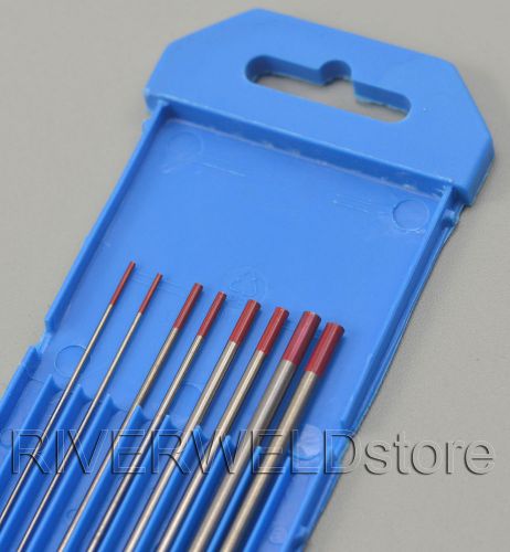 2% thoriated wt20 red tungsten electrode 6&#034; assorted size .040-1/16-3/32-1/8,8pk for sale