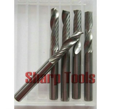 5pcs one/single flute spiral CNC router bits 4mm 12mm