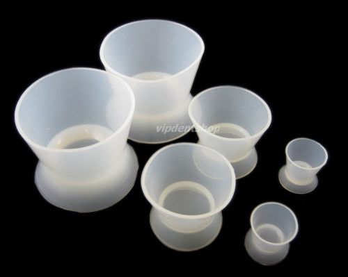 6 pcs new dental lab silicone mixing bowl cup 2s 2m 2l for sale