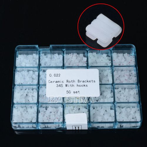 NEW 1 X Dental Orthodontics Ceramic Bracket 5*5 Roth.022 345 Hooks 1000pcs