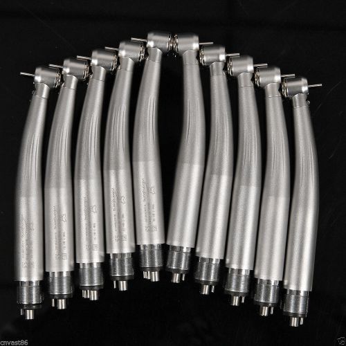 10pc Dental High Speed Fiber Optic LED Light Handpiece triple water spray 4 Hole