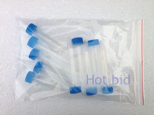 Plastic test tubes centrifuge tubes 10ml v-bottom screw new x20 for sale