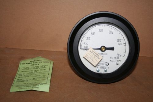 Cryogenic temperature/pressure gauge -320 to -285 deg F O2/NO2 cleaned Cosmodyne