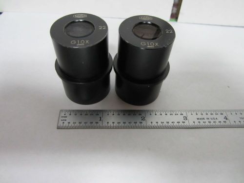 LOT 2 EA MICROSCOPE EYEPIECE G10X OLYMPUS + RETICLE OPTICS AS IS BIN#L4-21