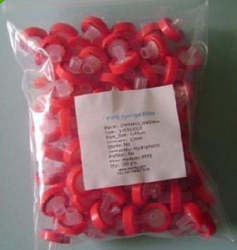 New 50pcs ptfe syringe filters 25mm 0.45um non-sterilized for sale