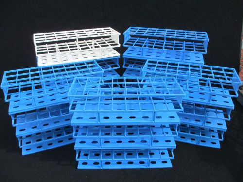 #JM299 Lot/17 Nalgene Unwine Plastic 24 Position Test Tube Rack Support Holder