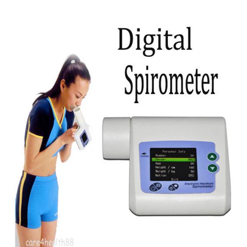 Brand New Lung Volume Device Digital Spirometer PEF FEFV1 FEF+SW