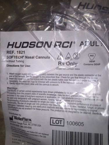 LOT OF 6   HUDSON RCI  #1821 ADULT  SOFTECH NASAL CANNULA WITHOUT TUBING  NEW