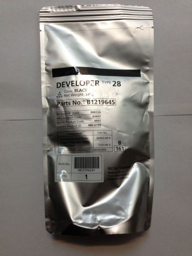 GENUINE RICOH TYPE 28 BLACK DEVELOPER NEW B121-9645 B1219645 Bag Savin Lanier