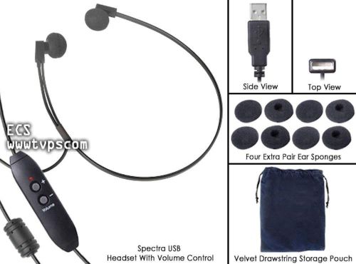 Spectra sp-usb pc transcription headset free sponges for sale