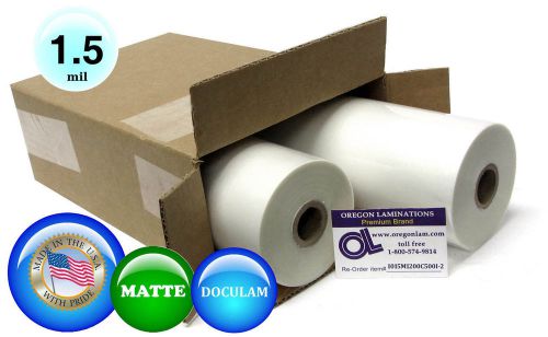 Qty 4 Rolls Matte Satin Doculam Laminating Film 12&#034; x 500&#039; 1.5 Mil 1&#034; core